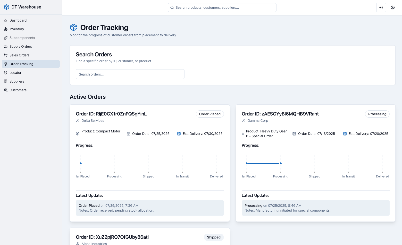 Order Tracking System